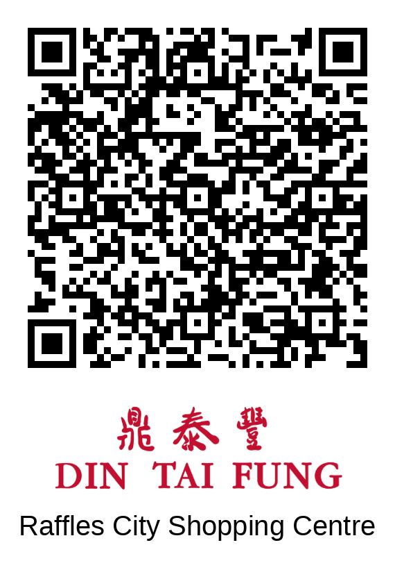 Din Tai Fung Raffles City queue QR code