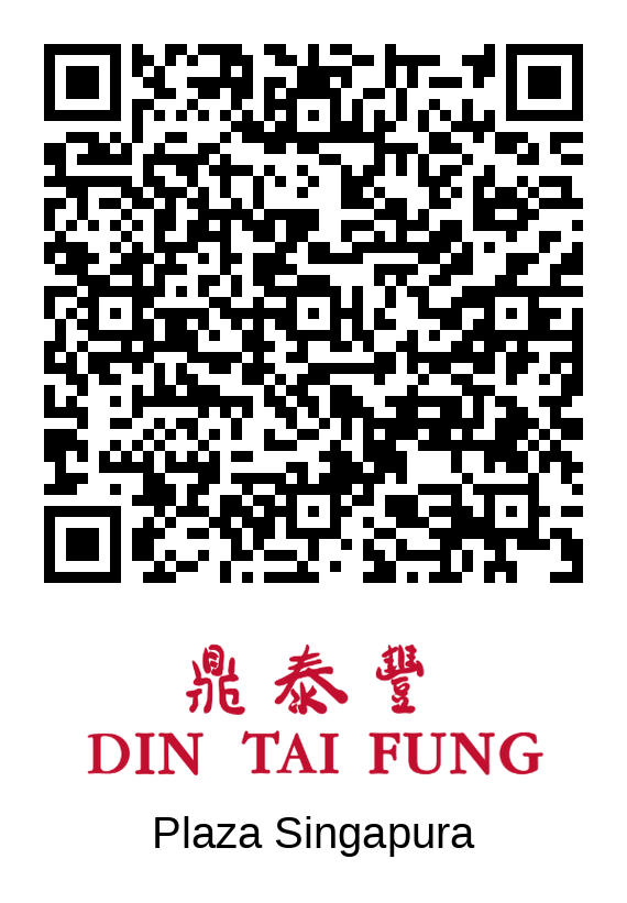 Din Tai Fung Plaza Singapura queue QR code