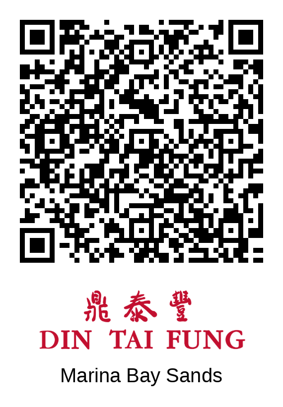 Din Tai Fung Marina Bay Sands queue QR code