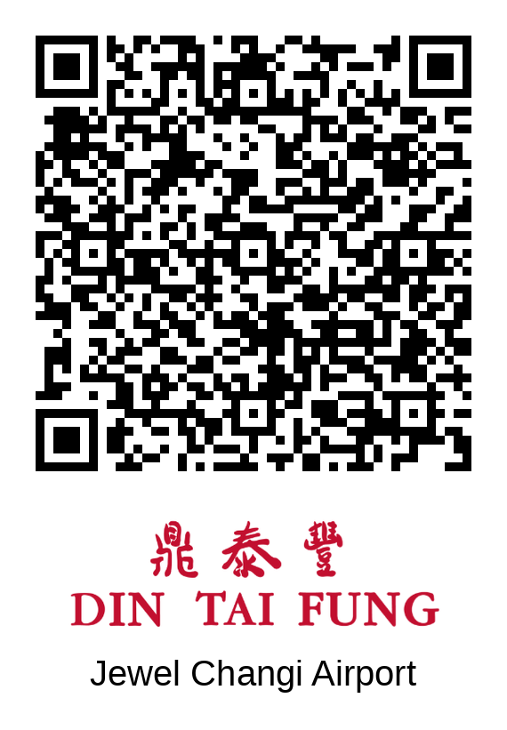 Din Tai Fung Jewel Changi Airport queue QR code