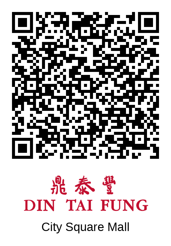 Din Tai Fung City Square Mall queue QR code