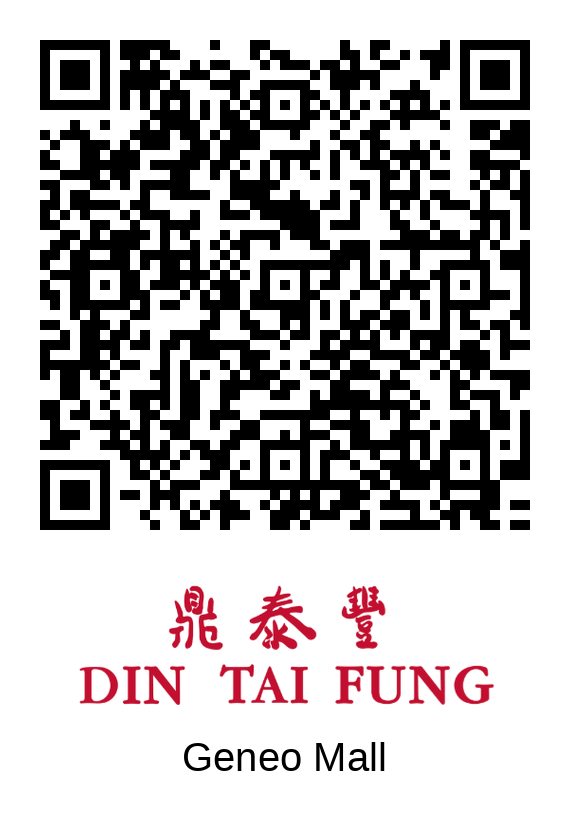 Din Tai Fung Geneo Science Park queue QR code