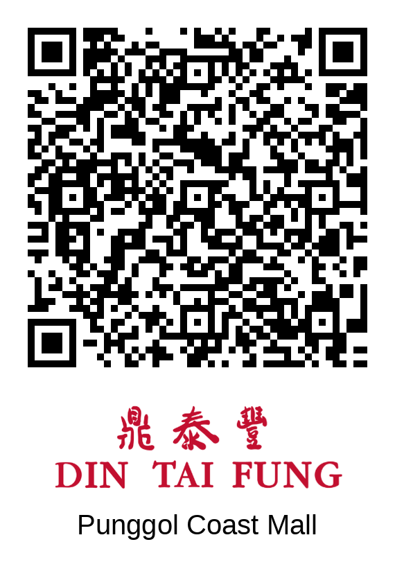 Din Tai Fung Punggol Coast Mall queue QR code