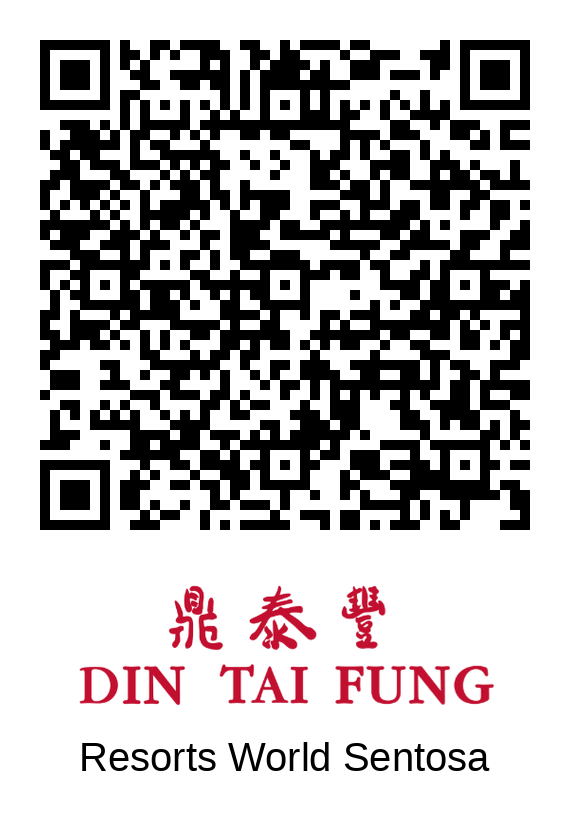 Din Tai Fung Resorts World Sentosa queue QR code
